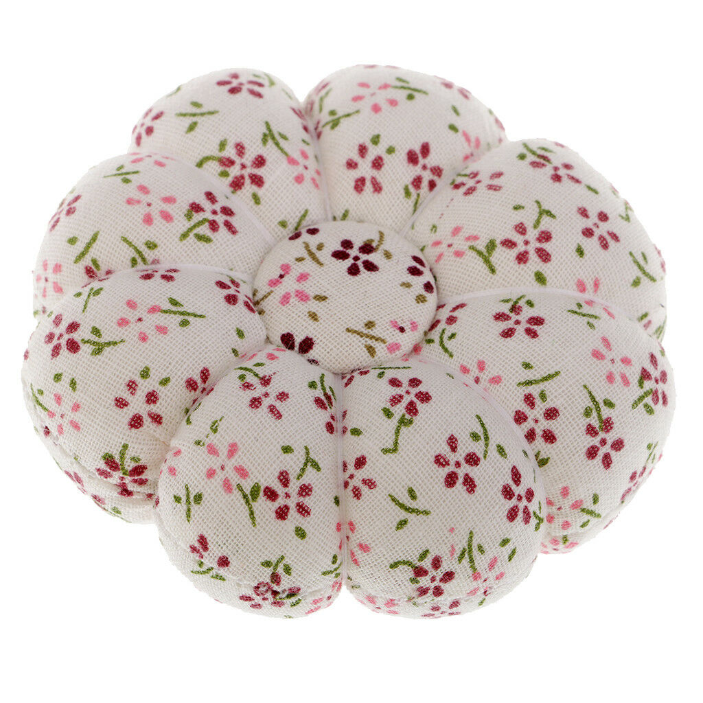 Fabric Coated Pumpkin Shaped Pin Cushion Needles Holder for DIY Sewing Craft