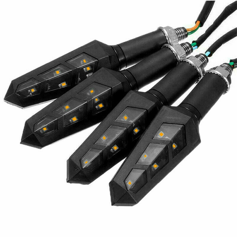 4X Motorcycle LED Turn Signals Blinker Light Indicator For Yamaha Kawasaki
