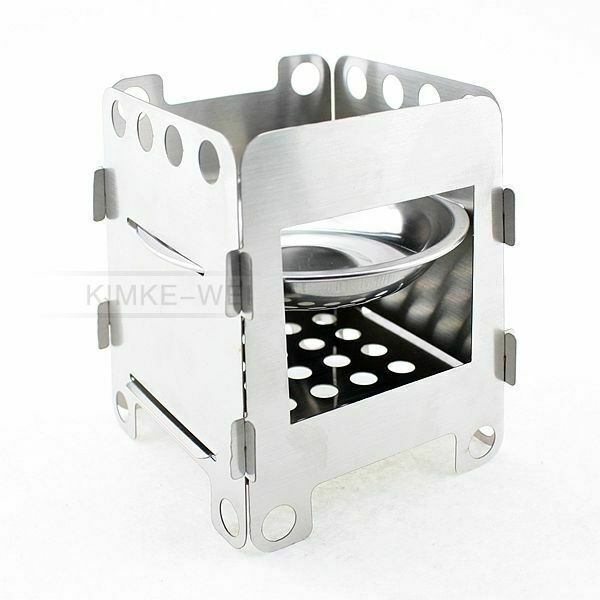 Camping Portable Folding Outdoor Camping Wood Stove Cooking Survival Burning