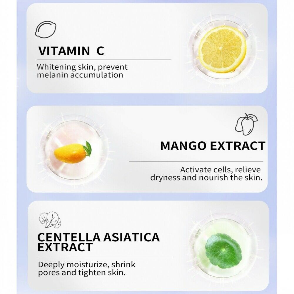 40g Vitamin C Facial Cleanser Acne Oil Control Firming Skin Care Deeply Clean