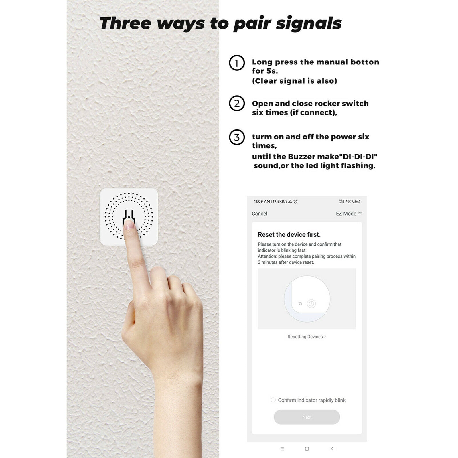 Smart Wifi DIY Switch Supports 2 Way Control Home Automation Module 10A
