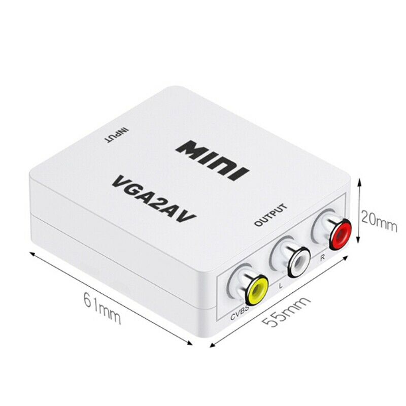 Mini VGA to AV Video Converter VGA to RCA PC to TV Vga to Av for AV Interface D7