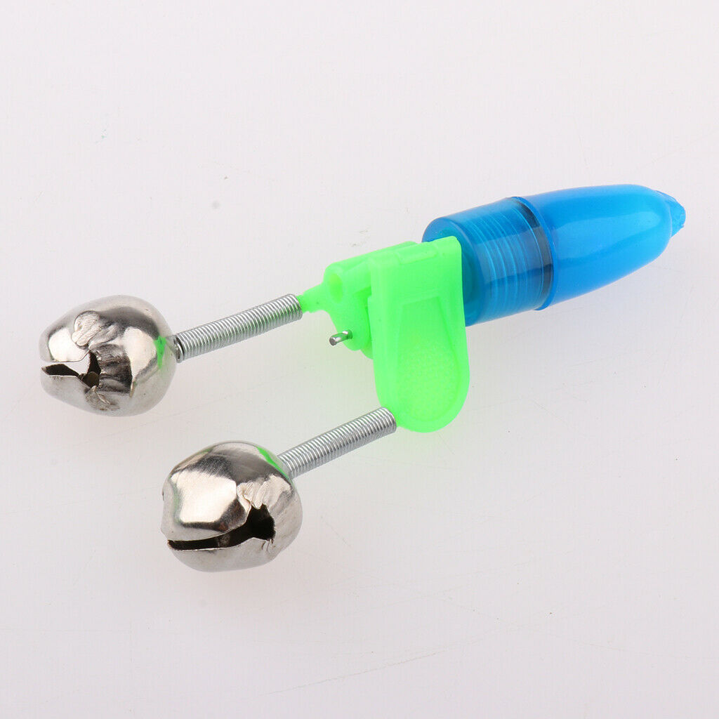 40x LED Light Bite Lure Double  Twin Extra Loud Alarm Bells Night Fishing