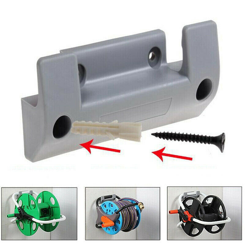 2Pcs Garden Hose Reel Holder PVC Wall Mounted Garden Hose Hanger Pipe Holder wZ4
