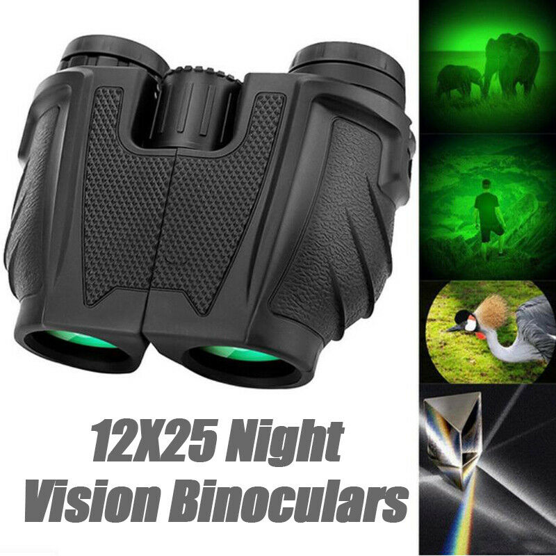 Portable 12X25 Professional Binoculars Outdoor Night Vision Telescope ScopeDEAU