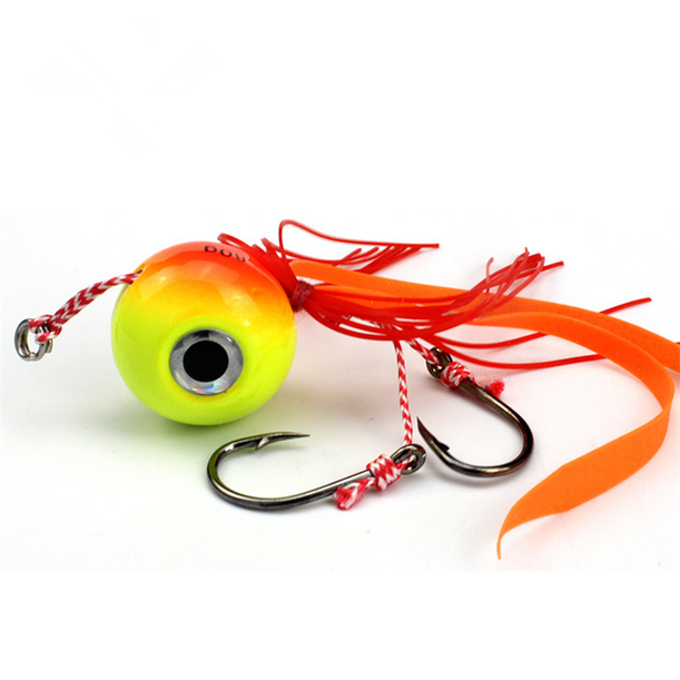 Fishing Jig Head Bait Lead Jigging Lure Silica Gel Skirt Trolling Fishing Tackle