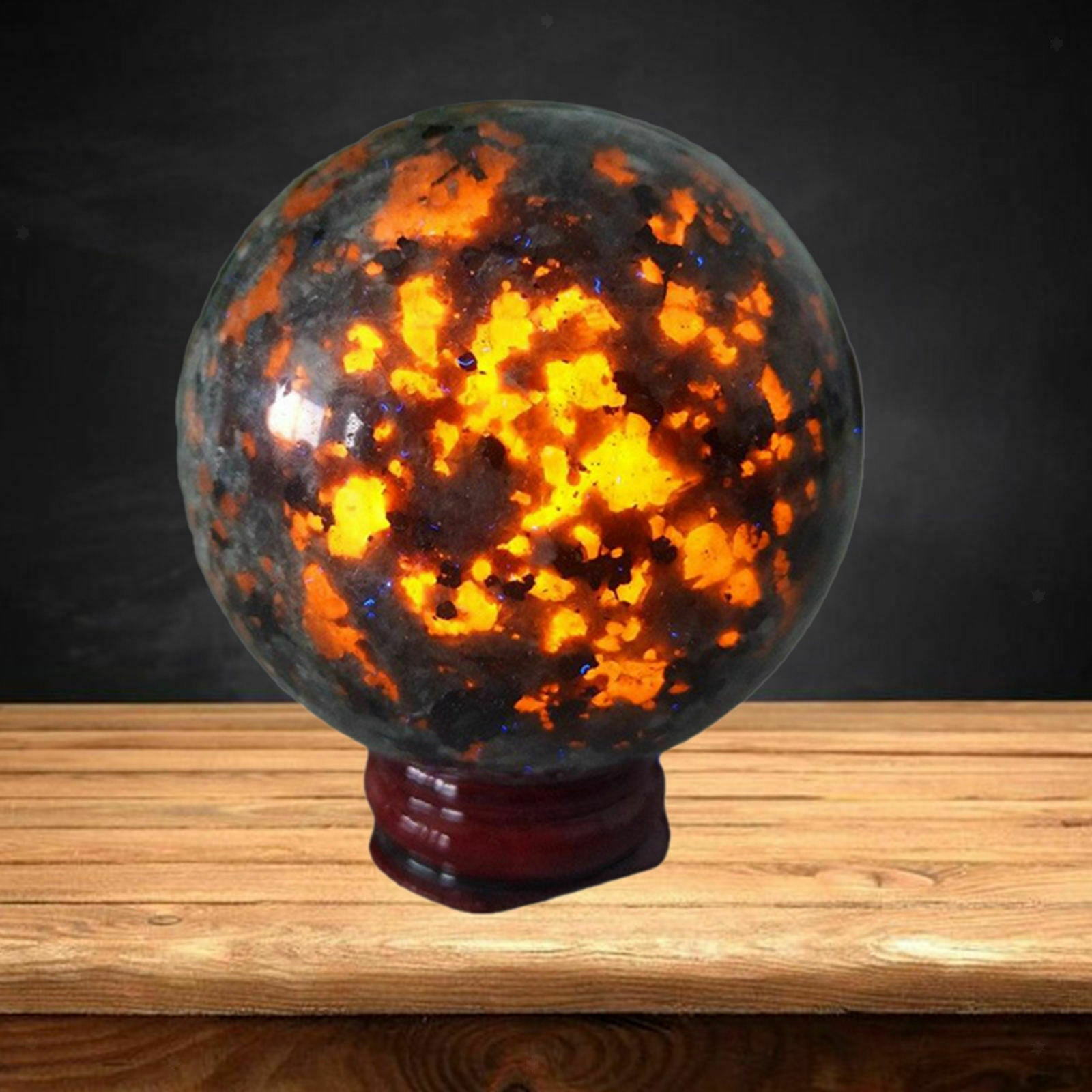 Natural Polished Energy Mineral Crystal Ball Flame Stone Ball for Aquarium