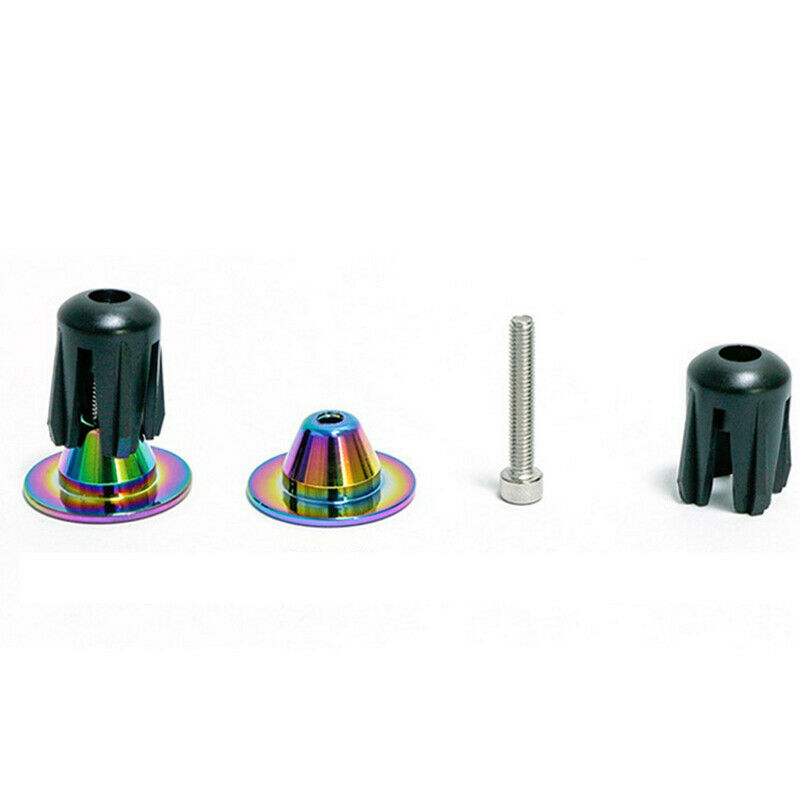 Road Bike Cycling Handlebar Grips End Plug Rainbow Bicycle Handle Bar Sto.l8
