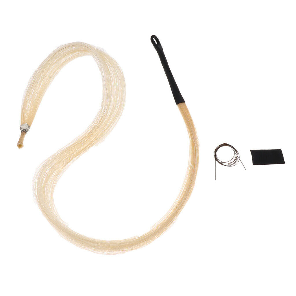 4/4 Full Size Violin Erhu  Fiddle Bow Hair, Mongolian Horse Tail Hair