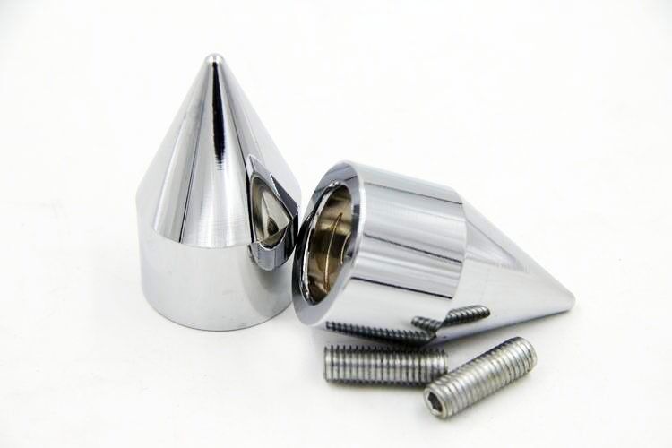 Spike Bar Ends for Kawasaki Ninja 250 500 ZX600 ZX6 636 ZZR600 ZX6R ZX6RR Chrome
