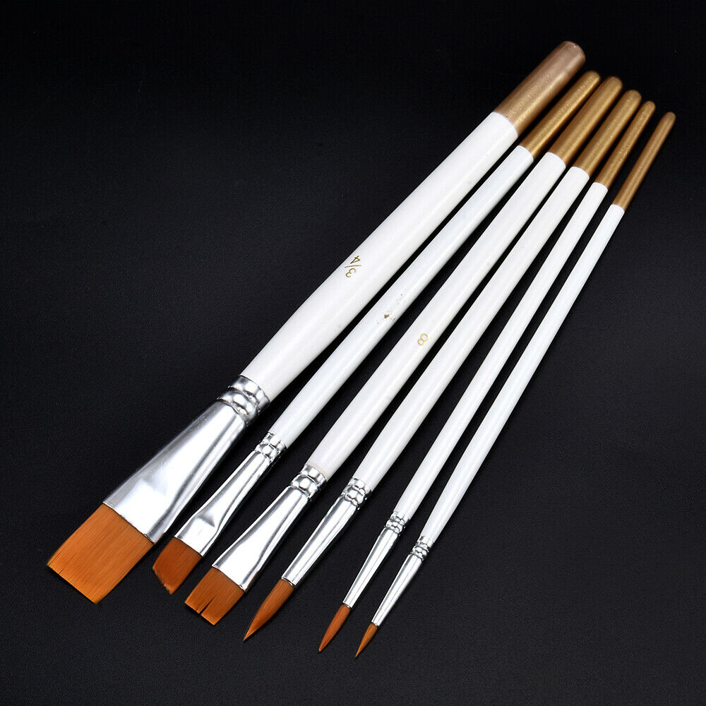 6PC Art Painting Brushes Set Acrylic Oil Watercolor Artist Paint Brush DulcetNEW