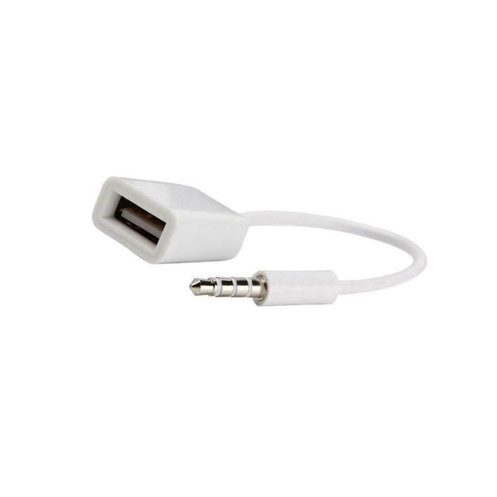 3.5mm Male AUX   To USB 2.0 Female Converter Cable For Car MP3