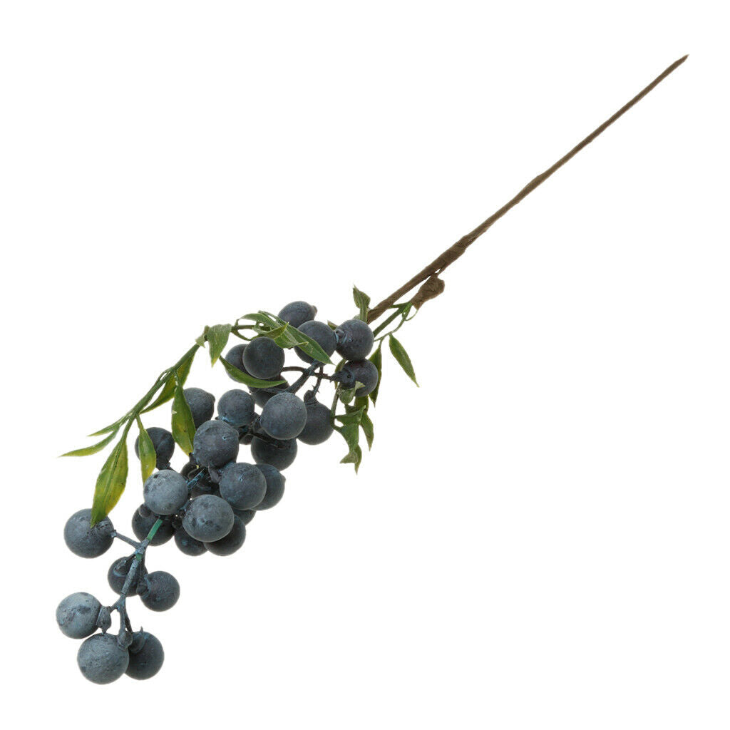 10Pieces Artificial Plant Flower Fruit Berries Bouquet Home Decor Blueberry