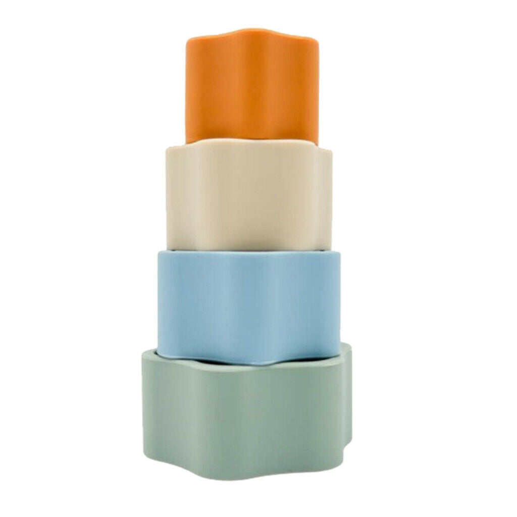 Stacking Silicone Puzzle Development Toys Early Education for Toddler B