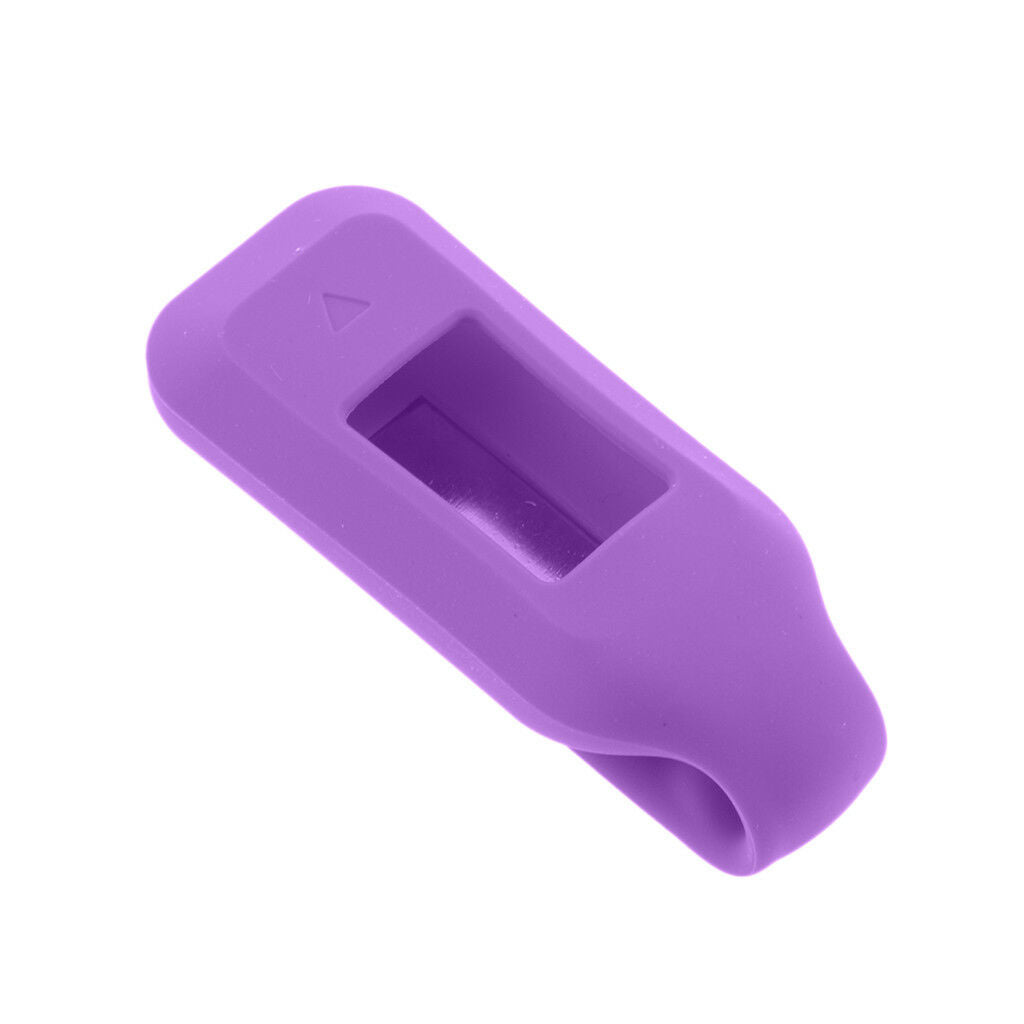 For   Vivofit 3 Fitness Tracker Clip Fastener Clasp Rubber Case Purple
