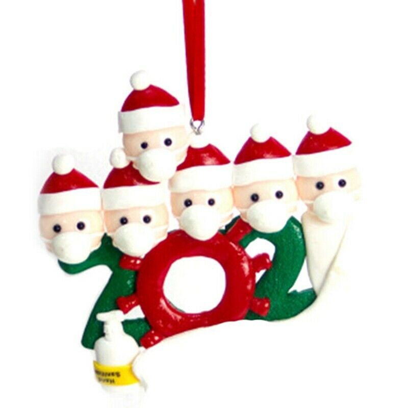 DIY Name Blessings Soft Clay  Snowman Christmas Tree Hanging Pendant 6Pcs K1B4