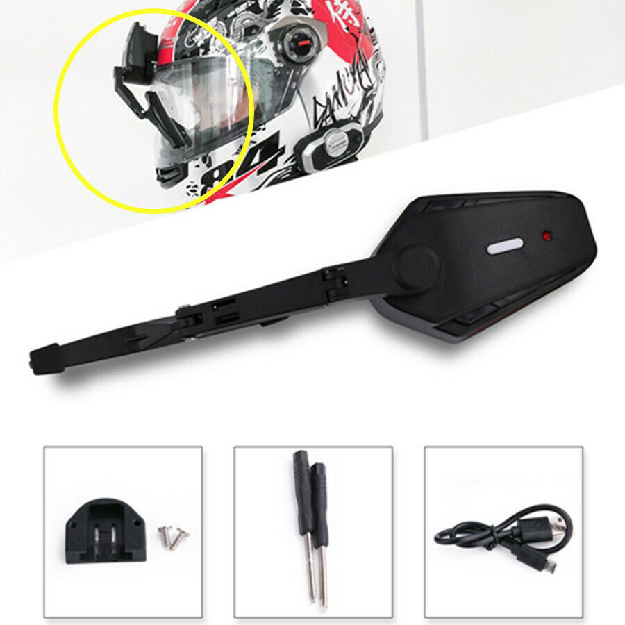 Universal Motorcycle Helmet Wiper Electric Wiper Compatible with Most Visor