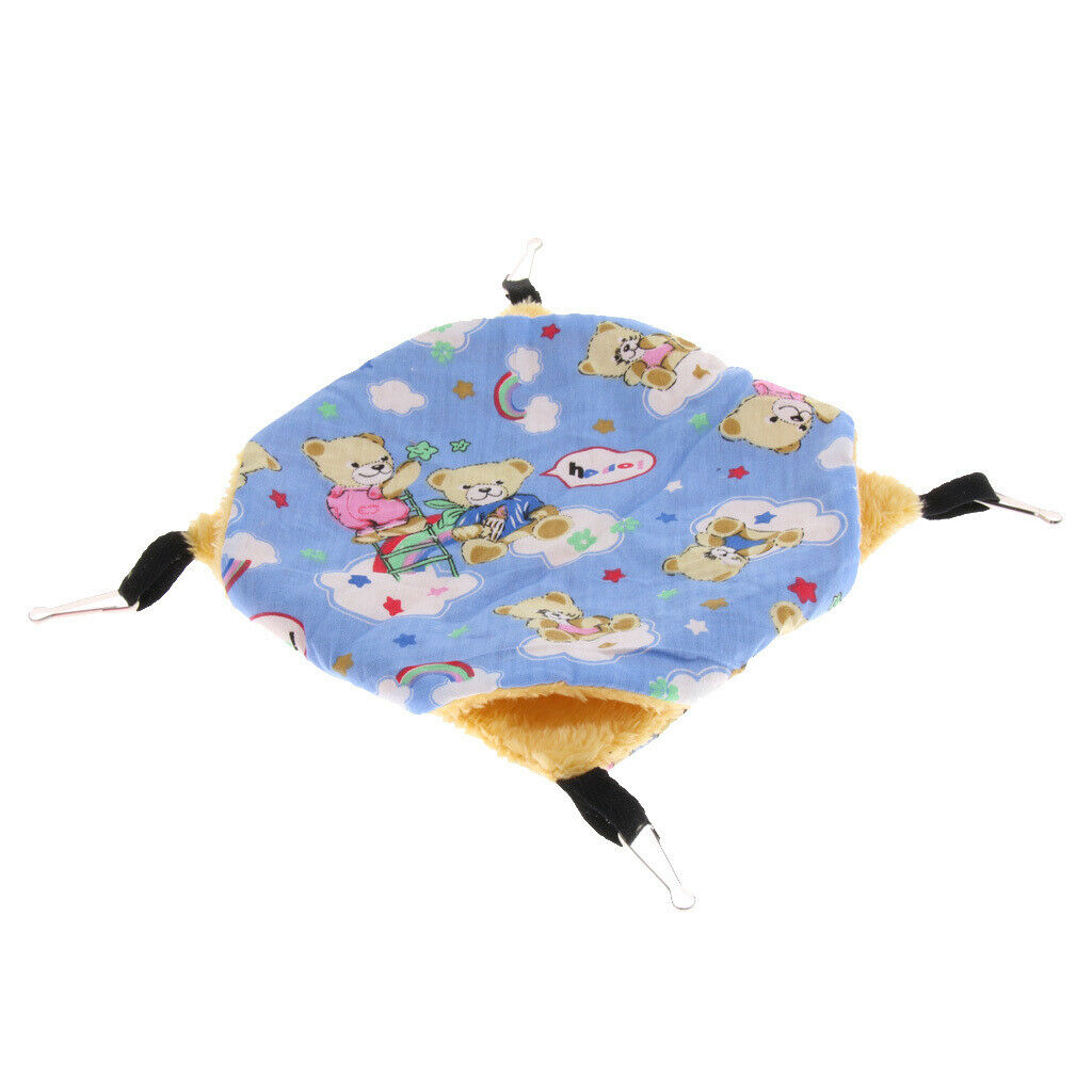 Small Animal Hammock Bed Mat Hamster Bird Cage Double Layer Hanging Bed 20cm
