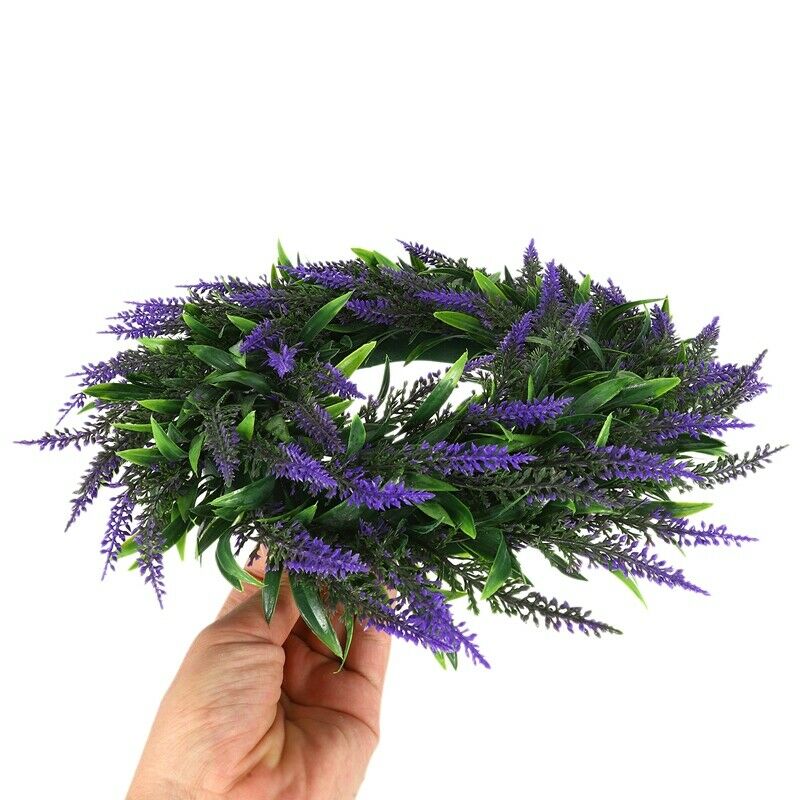 Artificial Flower Garland Silk Lavender Wreath Romantic Fresh Style Wedding DeF7