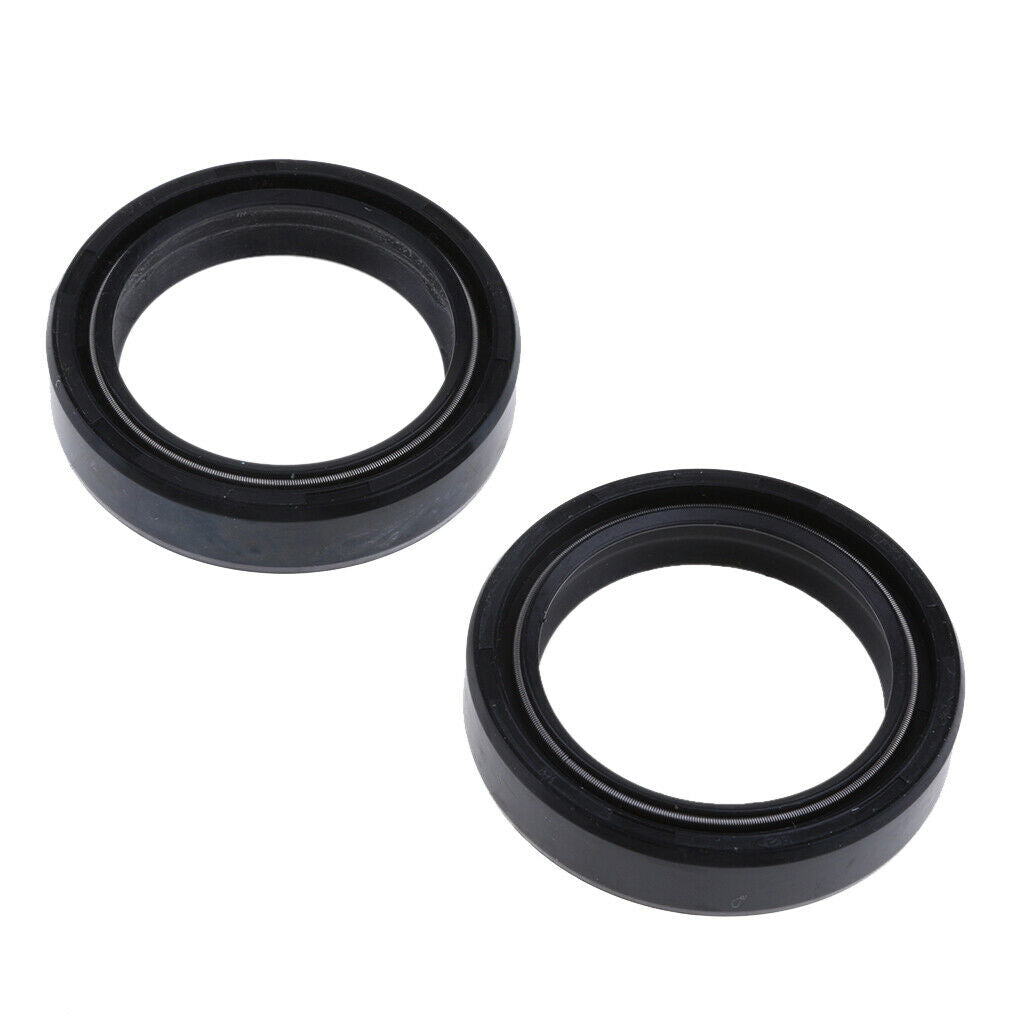 Pair Black Motorcycle Shock Absorption Rubber Oil Seal for Kawasaki BMW 250