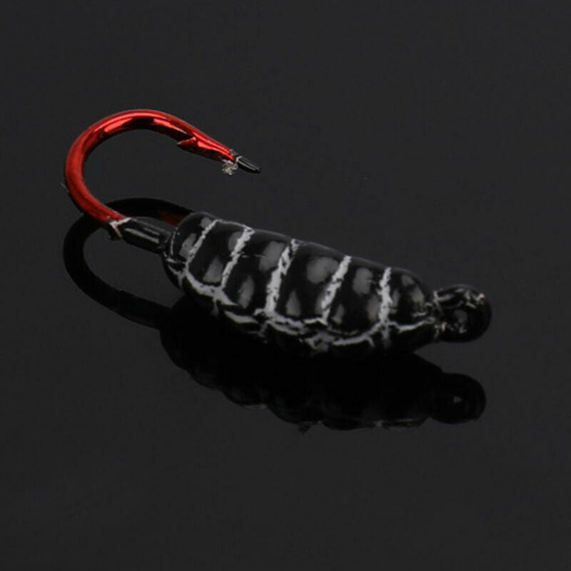 6Pcs/lot 23mm/1.5g Ice Fishing Lure Maggot Worm The New Metal Ba.l8