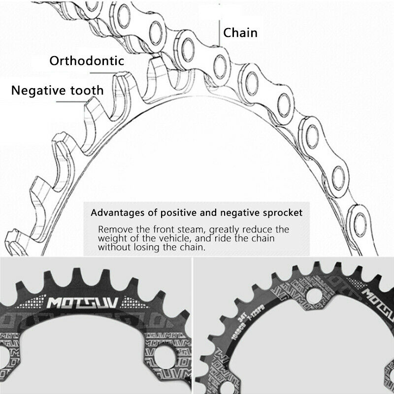 36T Aluminum Mountain Bike Narrow Wide Crank Chainring MTB Road Bike Chainwheel