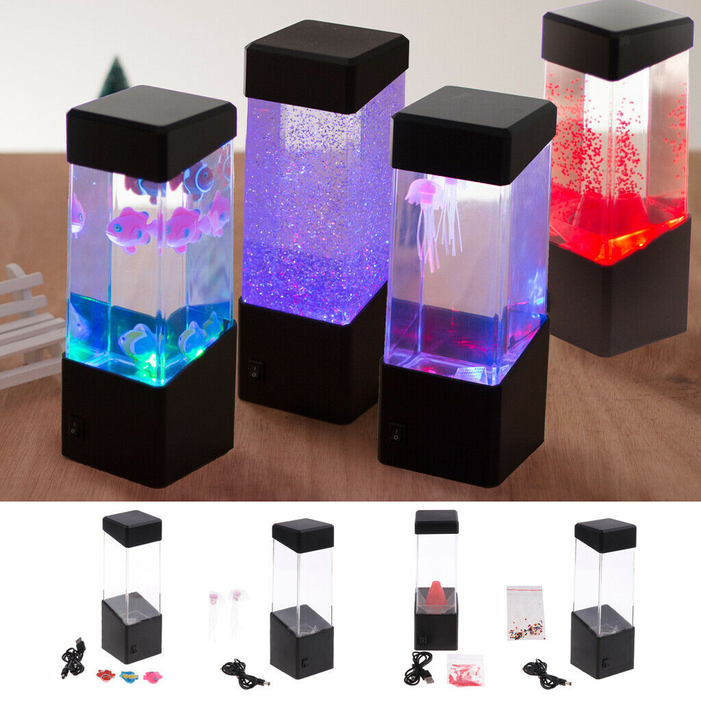 LED Fishes Aquarium Tank LED Water Lamp Mood Night Light Home Decor
