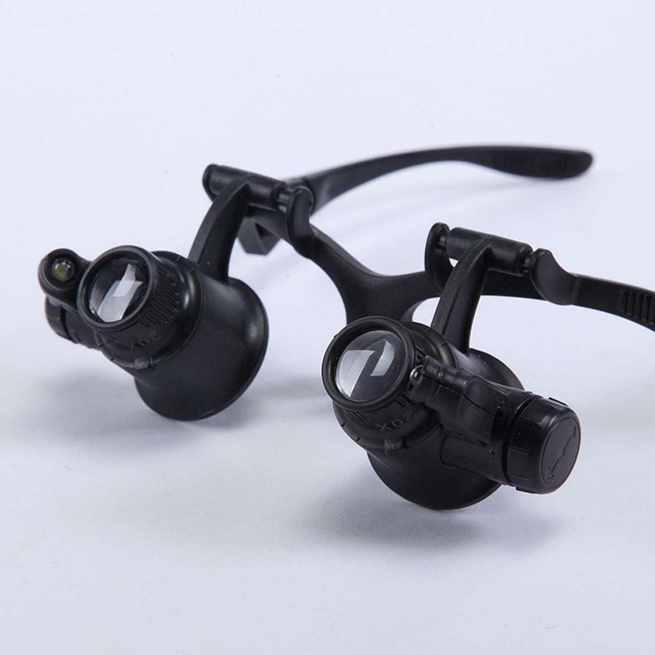 10/15/20/25X LED Eye Jeweler Watch Repair Magnifying Glasses Magnifier Loupe New