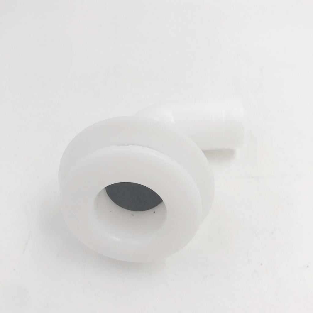 1" White Plastic Thru-Hull Bilge Pump Hose 90 Ddgree Fits for Boats
