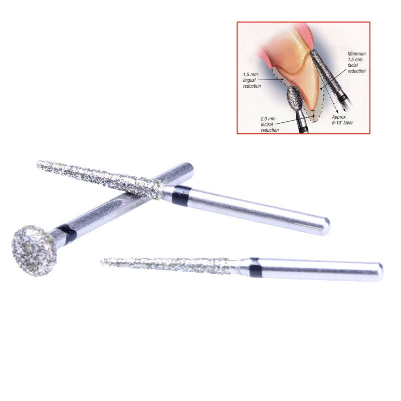 50 X Dental Diamond Bur Drills Tips FG Burs For High Speed Handpiece AZDENT