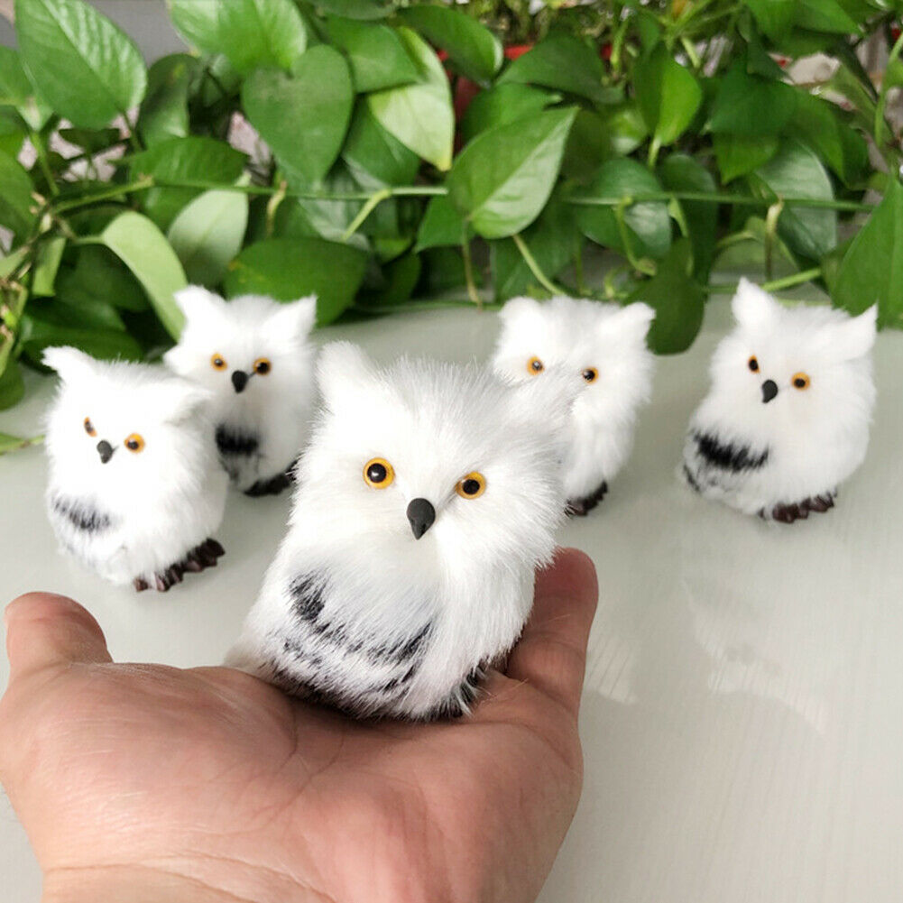 Owl Furry Christmas Ornaments Simulation Decor Christmas Family Child Gift  NEW
