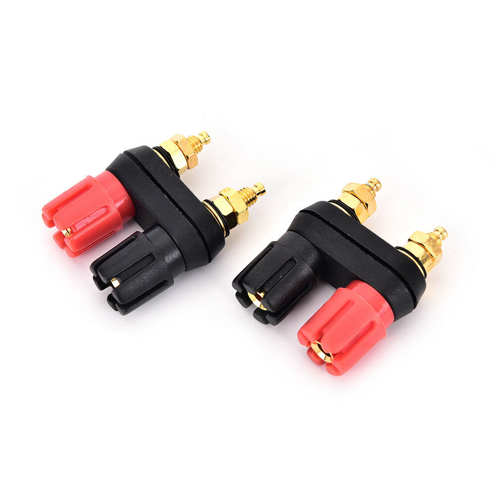 2pc banana plug binding post terminal connector socket dual female banana.l8