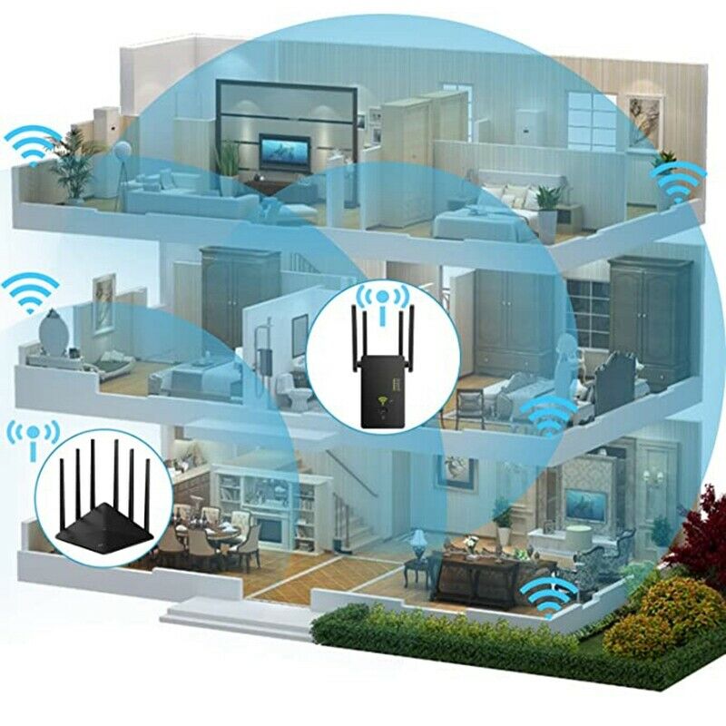 Wireless Repeater AC1200Mbps Wireless Router 2.4G/5G Signal Amplifier for PhonZ3