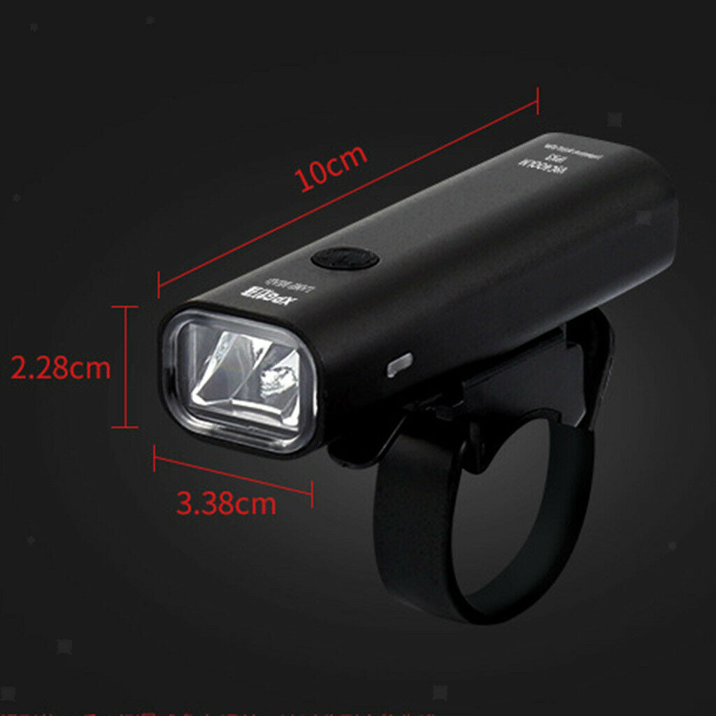 2x USB Rechargeable Bike Light LED MTB Bicycle Lamp Head Light Flashlight