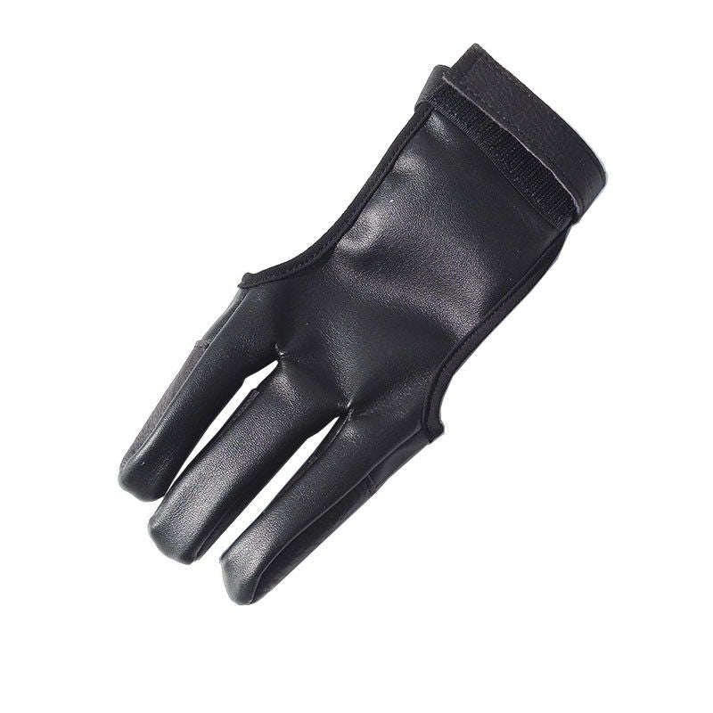 1pc Archery Glove Finger Guard Protector Gear 3 Fingers Right Left Hand Leather