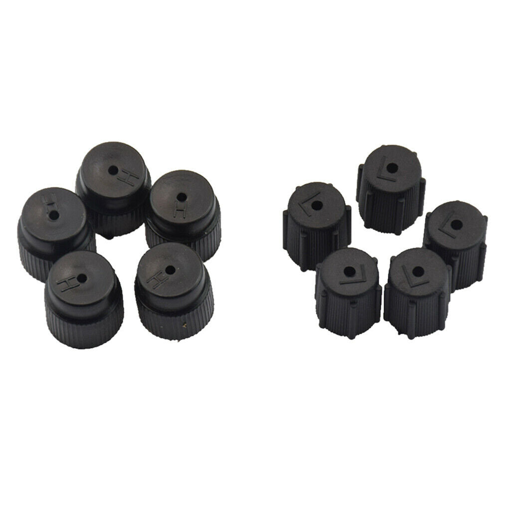 10 Pieces Car Air Conditioning High and Low Valve Service Caps, R134a,13mm 16mm,