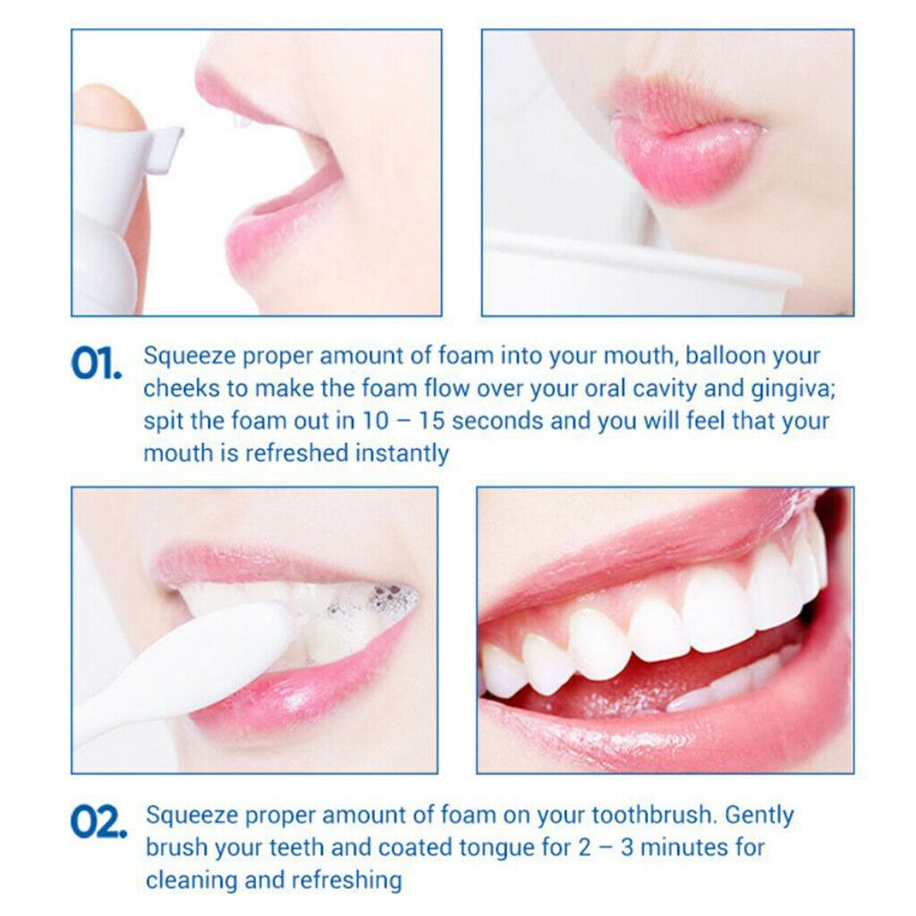 60ml Daily Teeth Whitening Foam Oral Hygiene Maintain a Brighter Smile