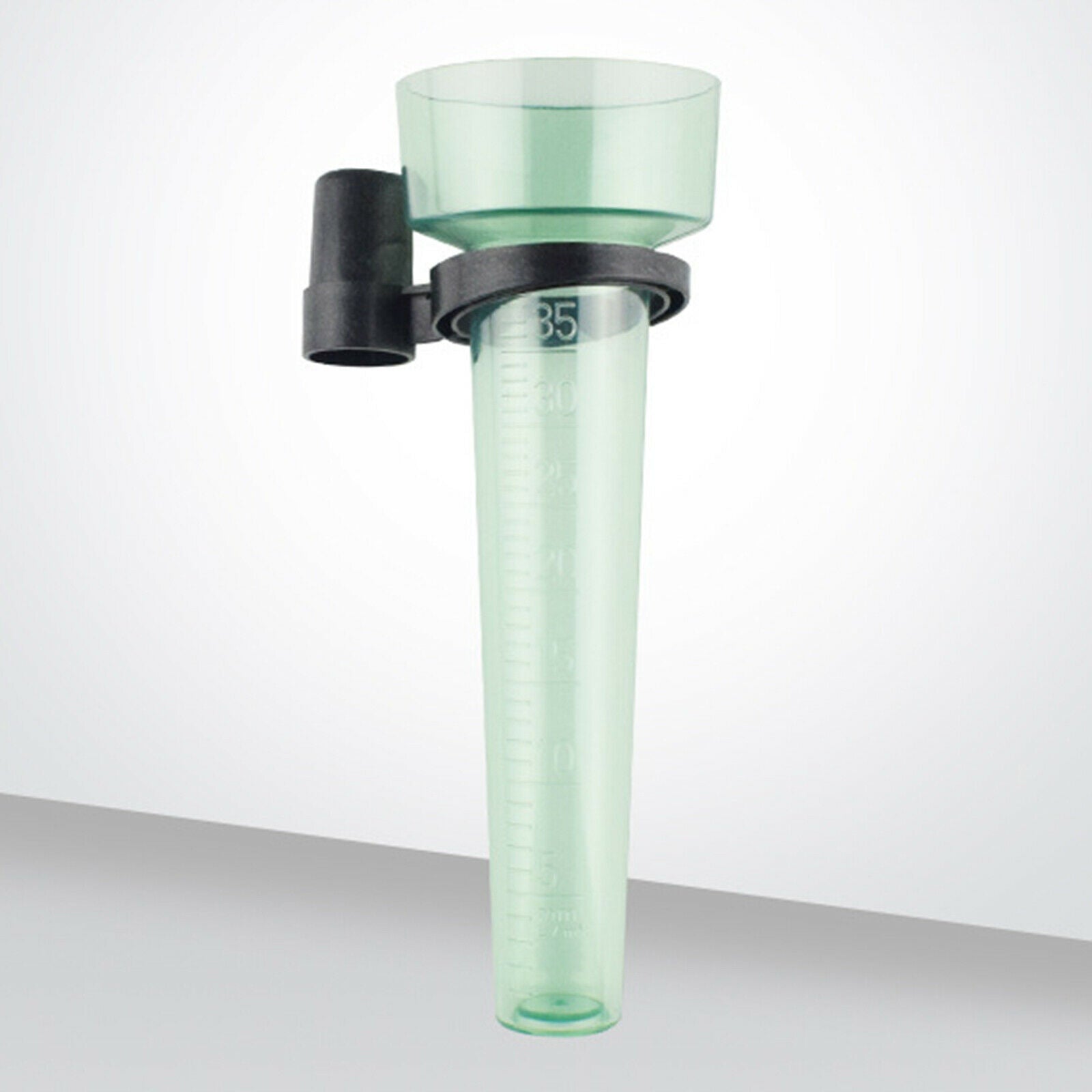 Outdoor Cone Rain Gauge Up to 35mm Graduated Measurement Tube Light Green