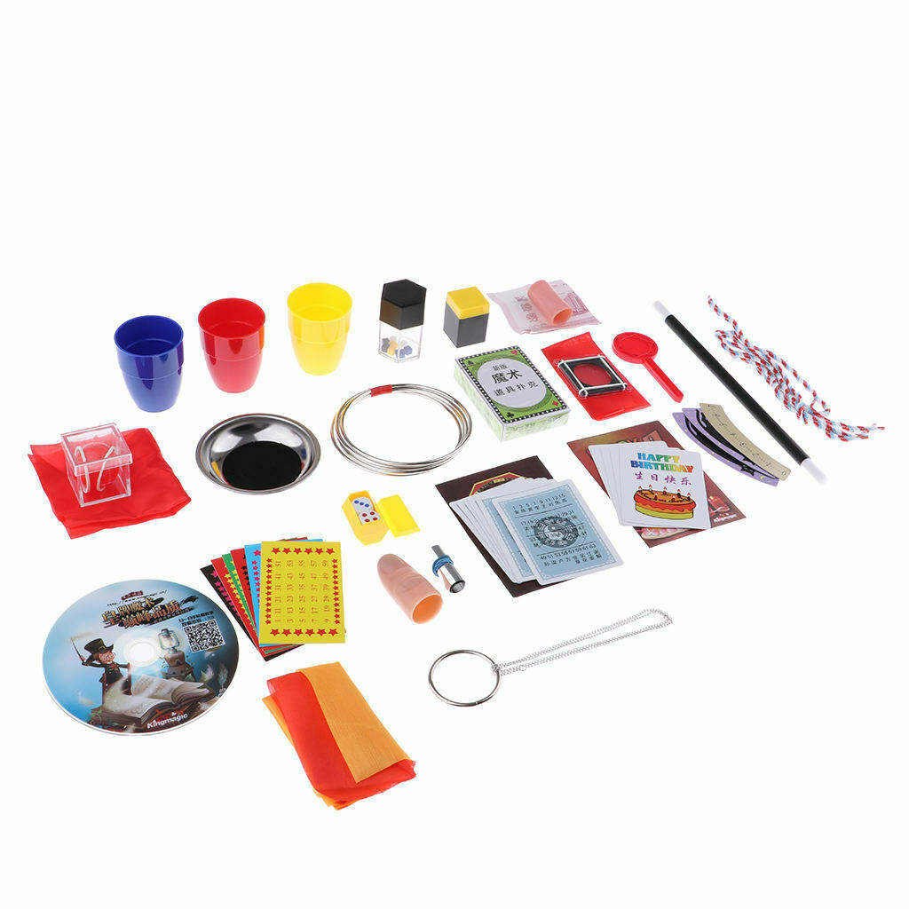 Beginner Magician Accessories Easy Magic Tricks Set w/Manual for Kids Adults