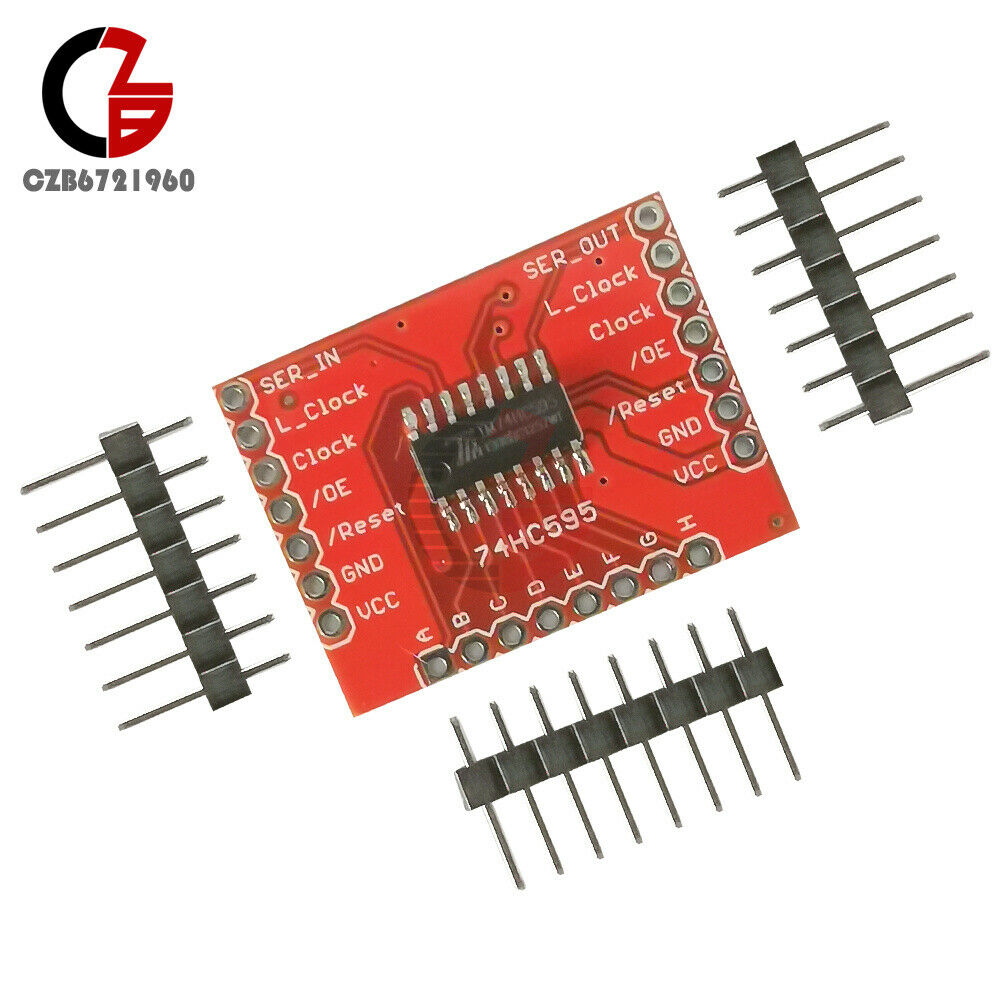 DC 3.3-5v 74HC595 Shift Register Expansion Module Breakout PCB Circuit Board