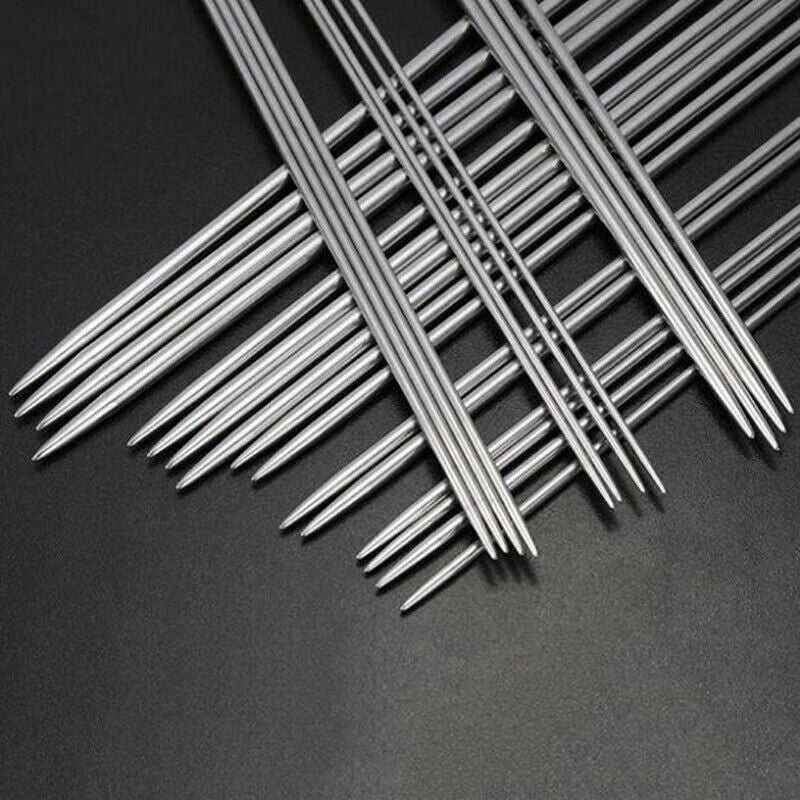 5Sets Stainless Steel Knitting Needles DIY Sweater Weave Knitting Sewing To Kt
