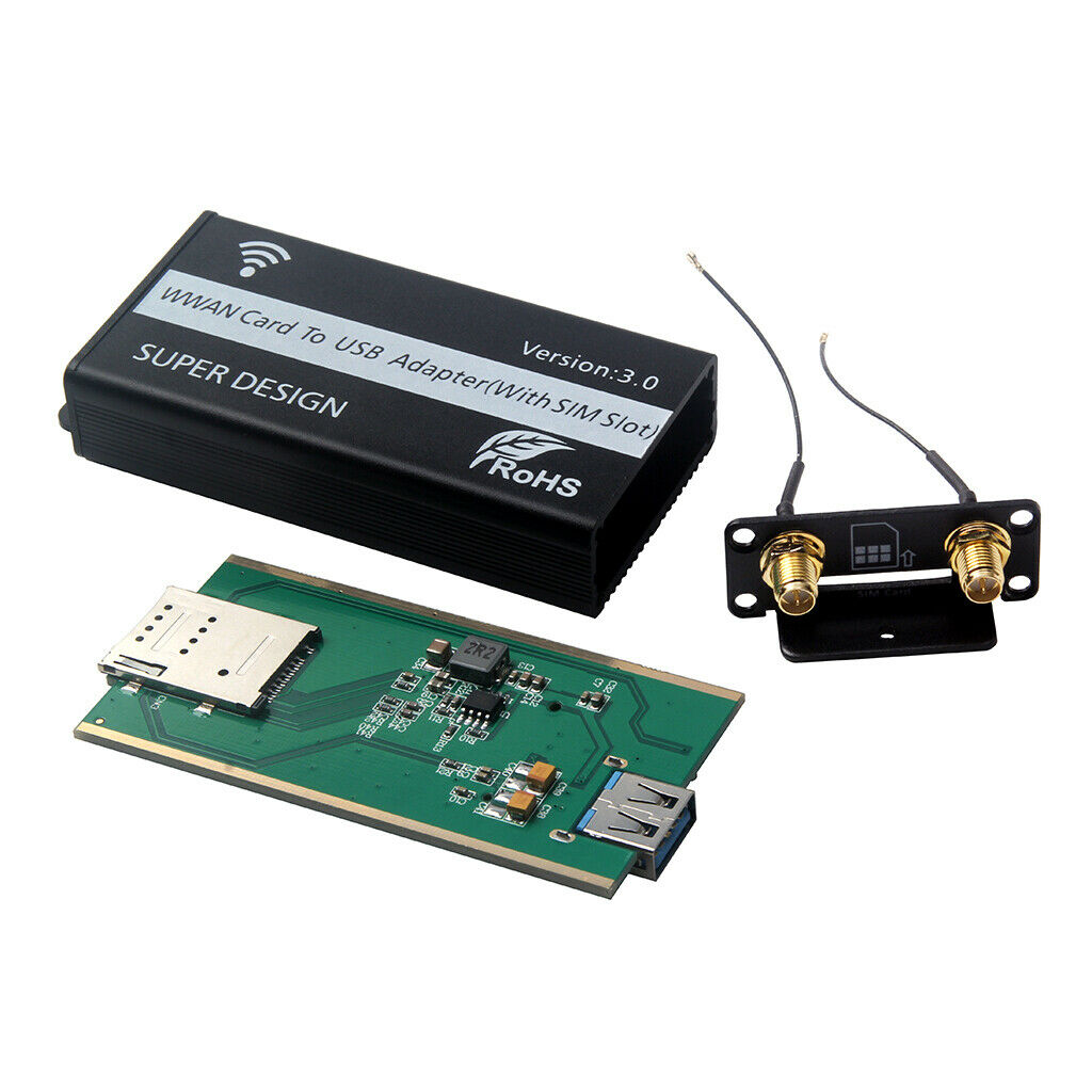 Wireless WWAN to USB 3.0 Riser SIM Card Slot LTE 3G/4G Module Adapter