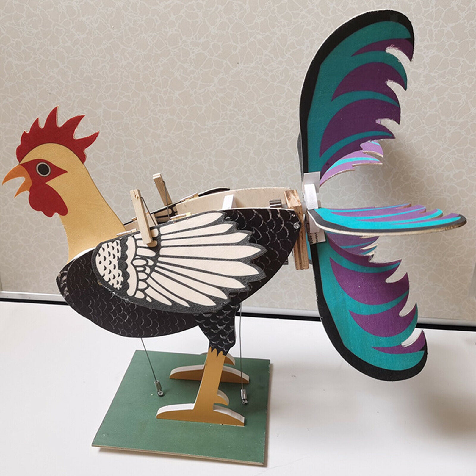 Yard Rooster Windmill Statues Statue Crafts for Garden Farm Crafts Gifts