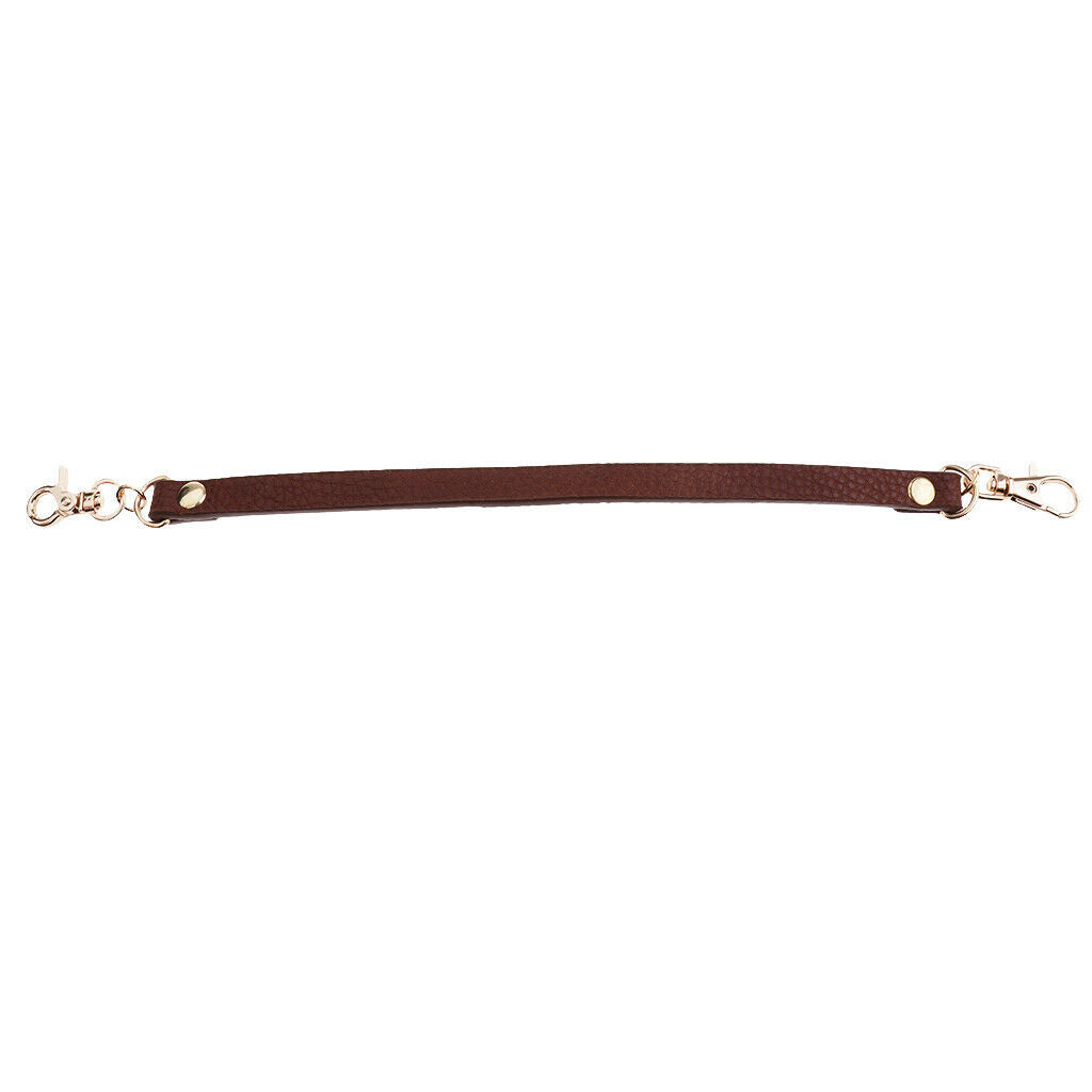 Bag Replacement Strap with Metal Hook Purse Shoulder Bag Handle 30cm Brown