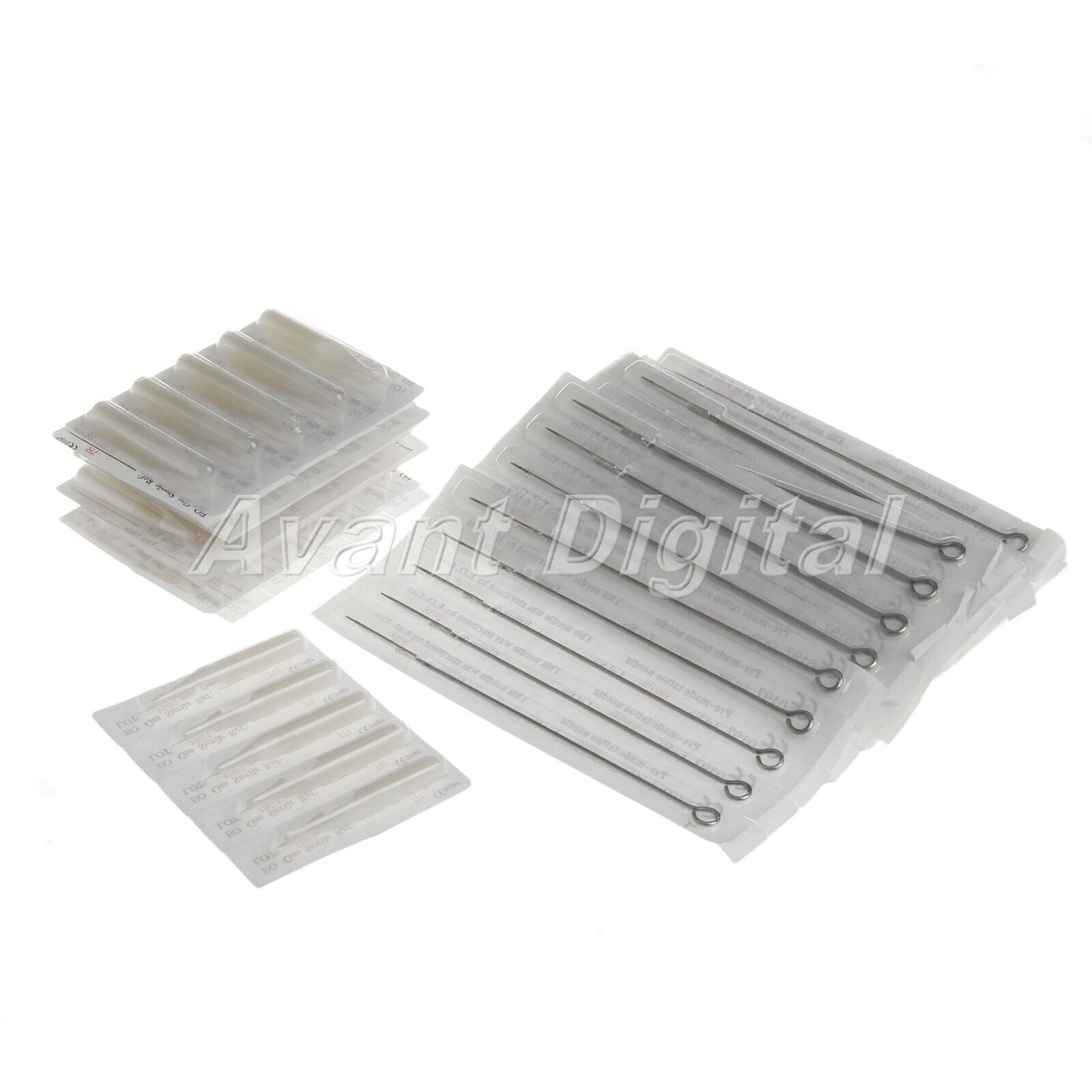 100pcs Mixed Assorted Sterile Tattoo Needles Round Liner  Plastic Tubes 7RL+7RT