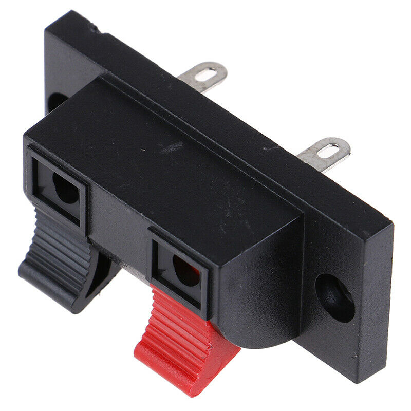 10 Pcs Spring Clip Speaker Terminal Board 2 Ports Binding Post Connector Soc- DD