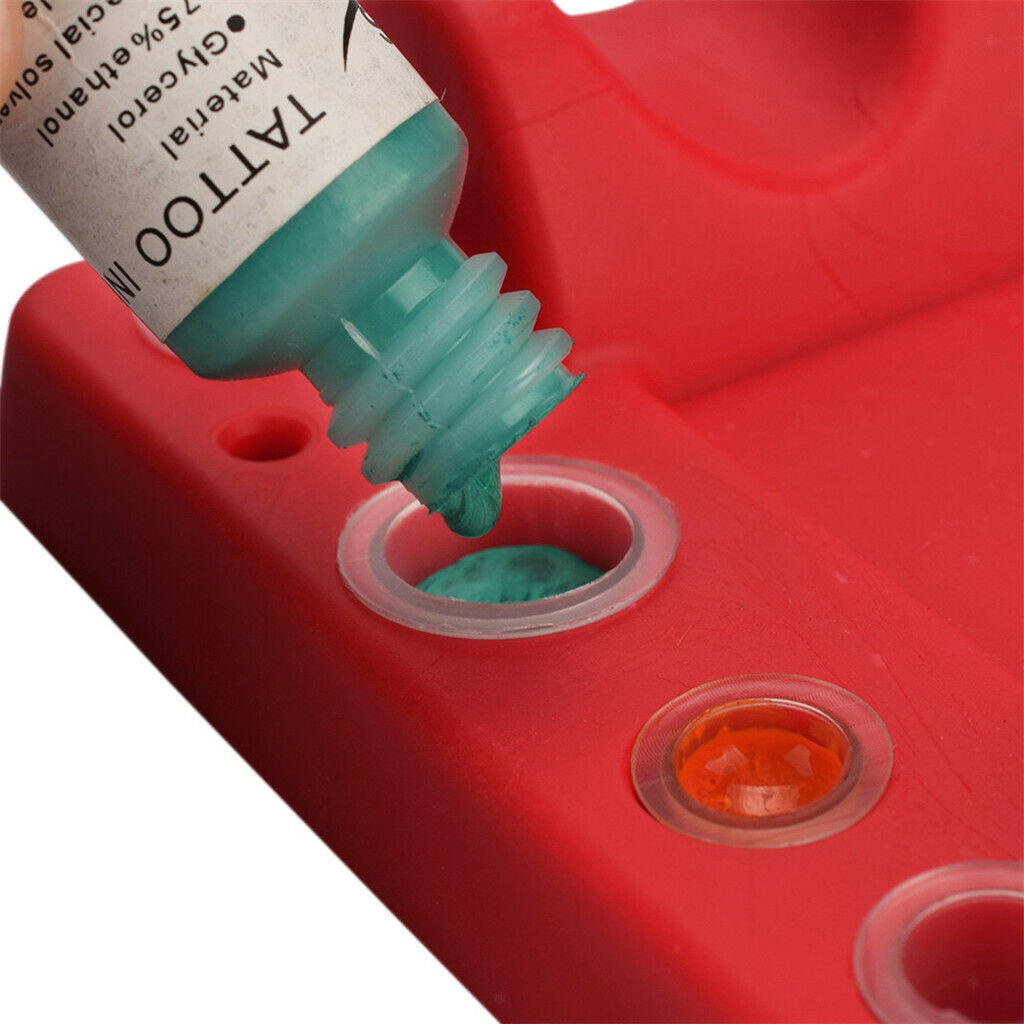 Red Microblading Pigment Ink Cup  Pen Holder Stand  Accessories