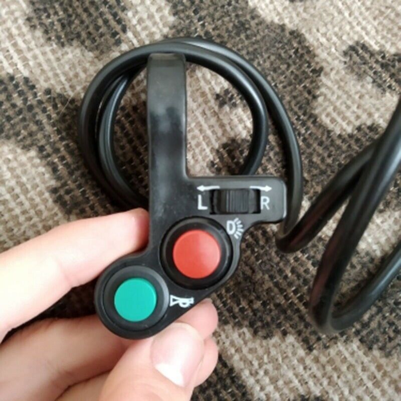 Motorcycle Handlebar Switch Electric Bike Scooter Horn Turn Signals On/Off ButF4