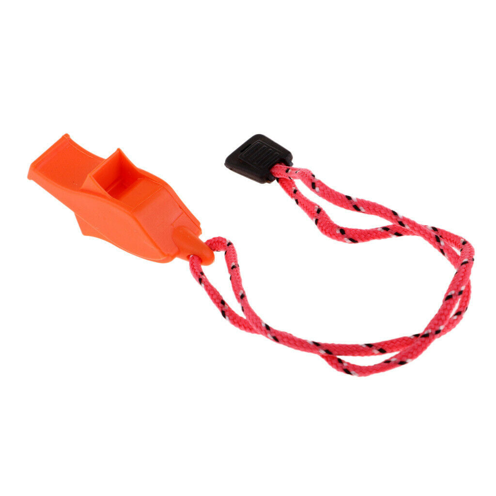 30 Pieces Outdoor Whistle with Lanyard for Safety Camping Signaling