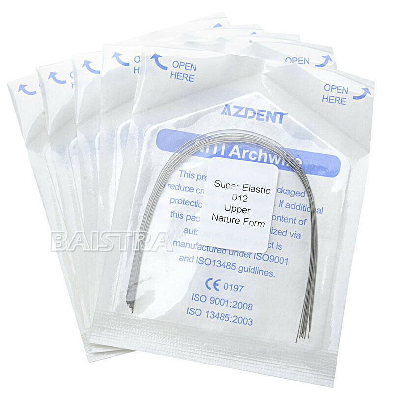 50X Dental Orthodontic Super Elastic Niti Round Natural  Arch Wires 012 Upper